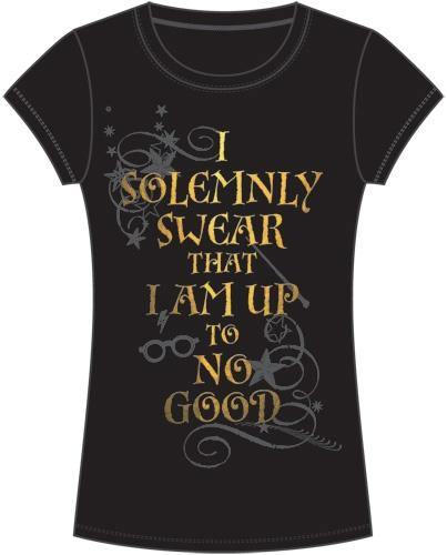 Harry Potter I Solemnly Swear Fitted Tee Black
