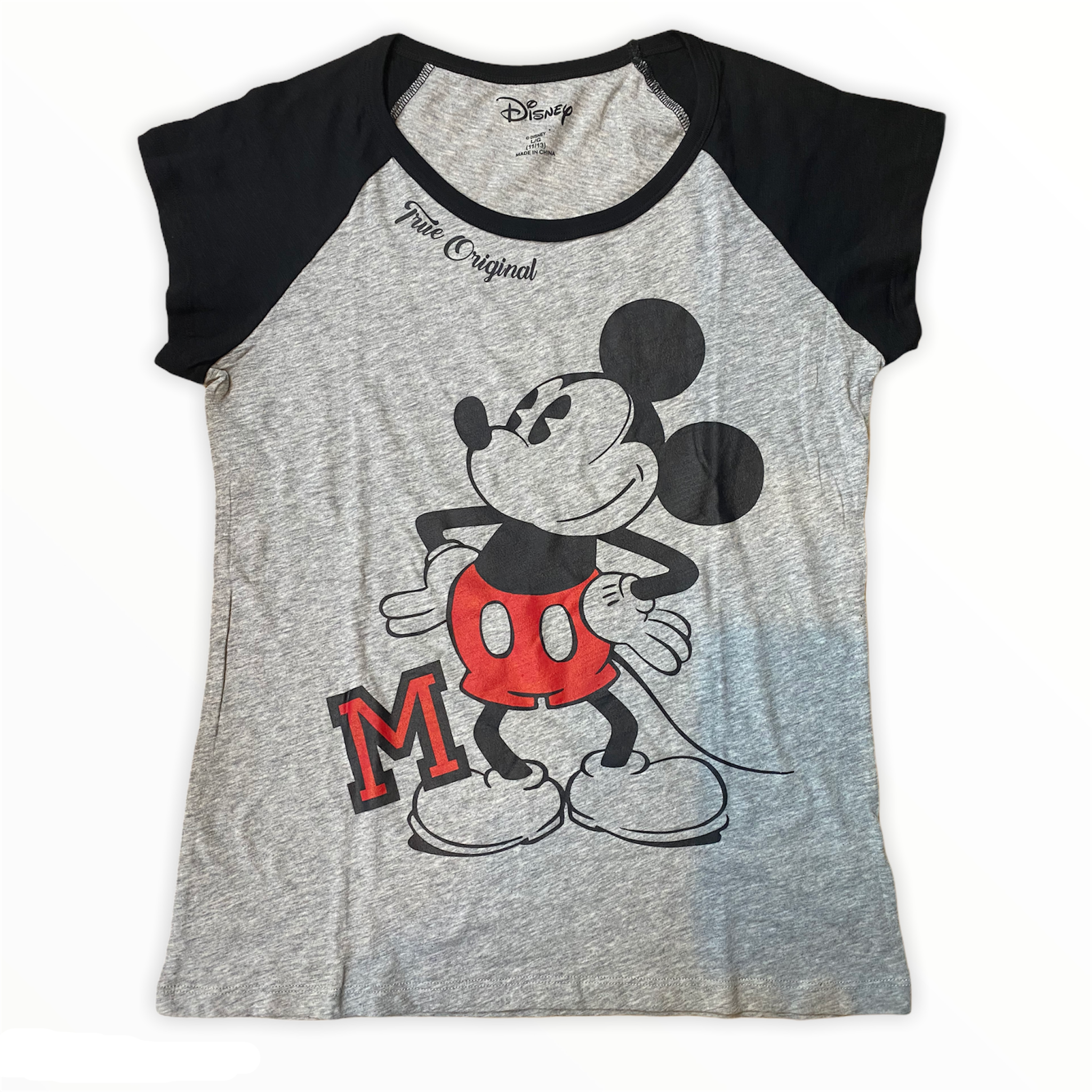 Heather Gray Original Mickey Raglan Tee