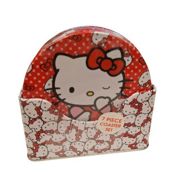 Hello Kitty Red Round Coaster Set