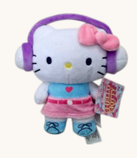 Hello Kitty 6" Plush w/ Headphones