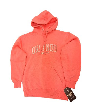 Flamingo Pink Hooded Long Sleeves Pullover
