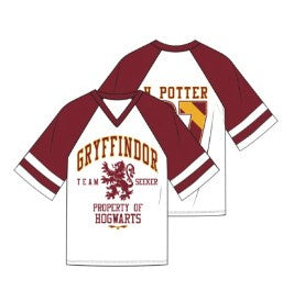 Junior HP Gryff Team Seek Vneck Oversize Raglan Baby Tee