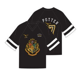 Junior HP Hog Team Vneck Oversize Raglan Baby Tee