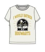 Harry Potter I Would Rather Hogwarts Ivory Youth T-shirt