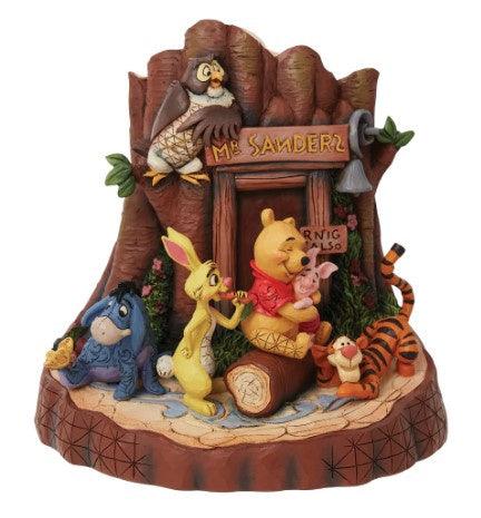 "Hundred-Acre Pals" Pooh Carved By Heart Figurine