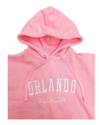 Orlando Florida Hooded Pullover Ice Pink