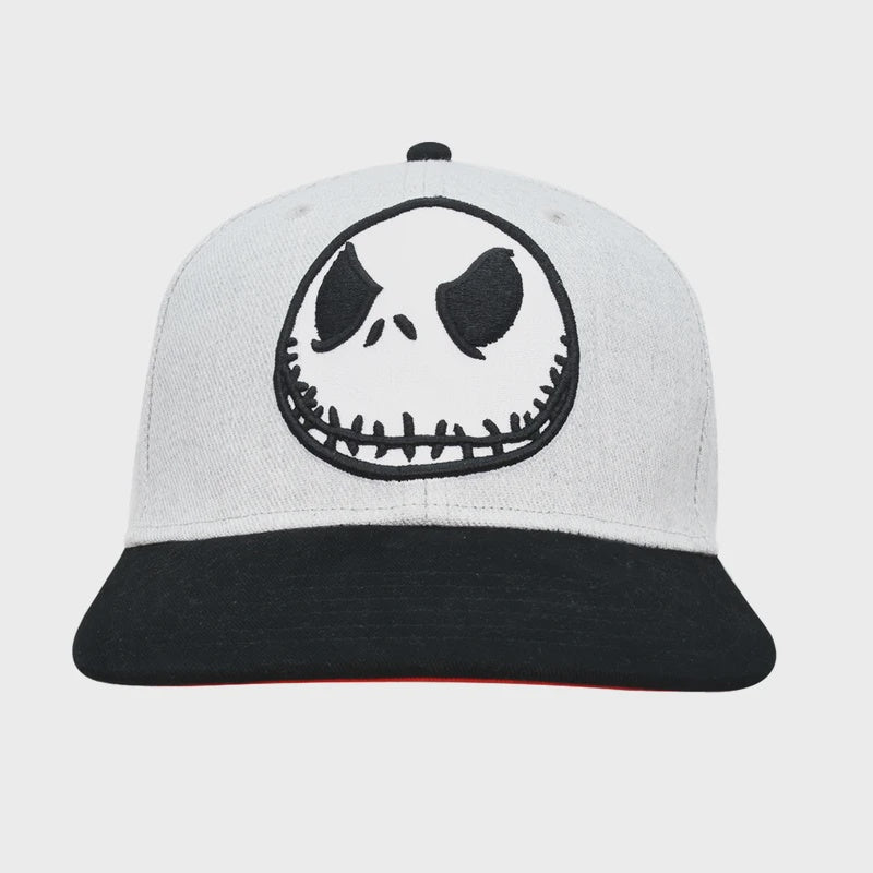 Jack Skellington Adjustable Black Baseball Cap, One Size
