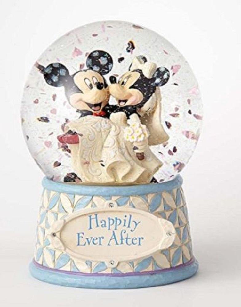 Jim Shore Disney Traditions Mickey and Minnie Wedding Globe