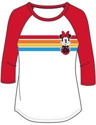 Junior Retro Minnie Raglan 3/4 Sleeve, Red White