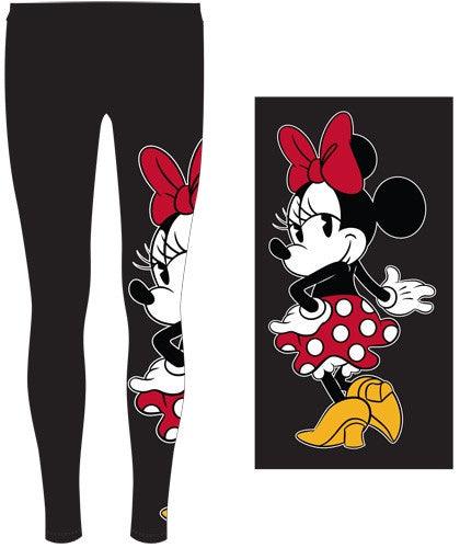 Juniors Disney Minnie Mouse Red Bow Leggings All-Over Print Stretch Size L  11/13