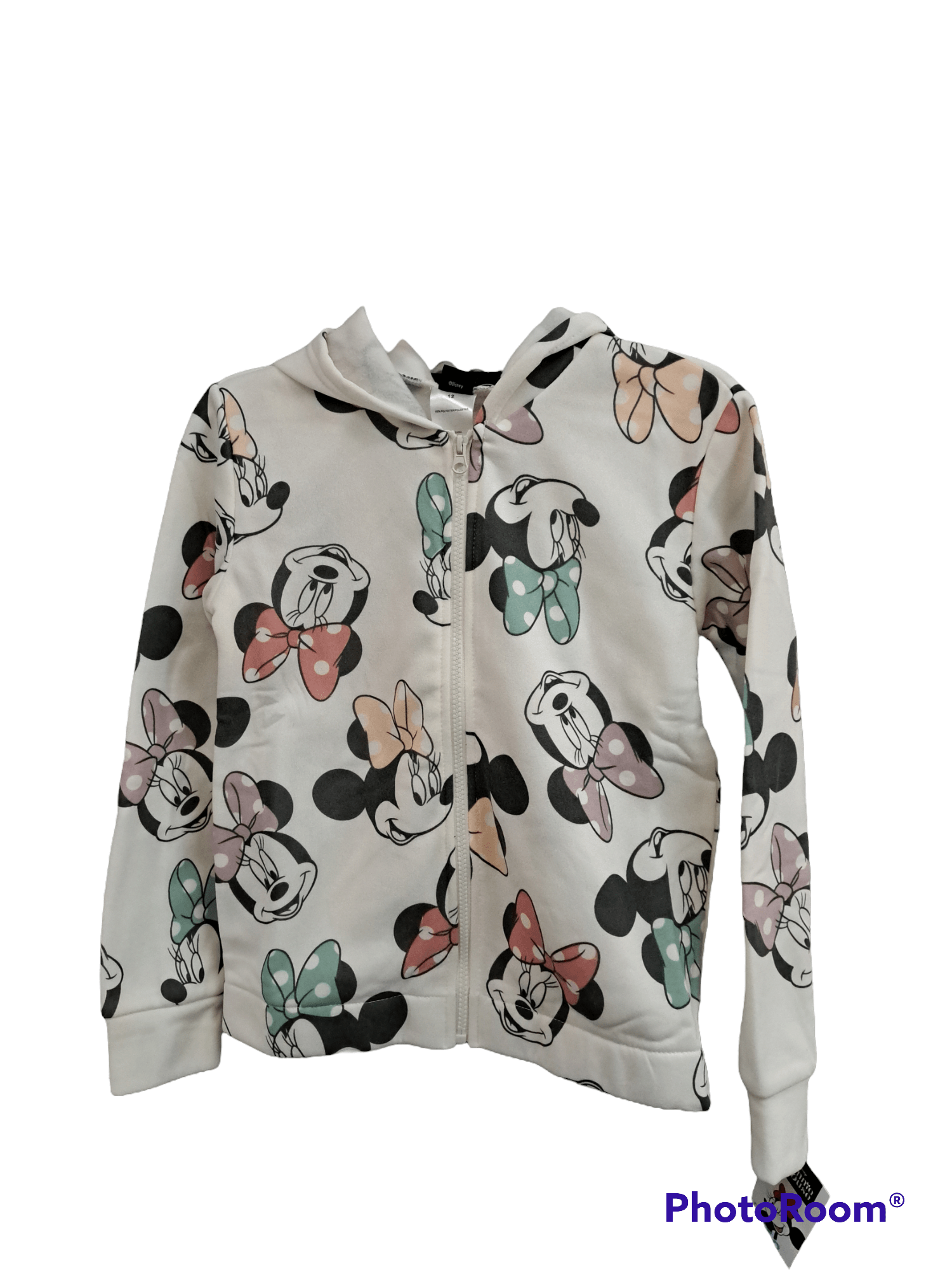 Kids Minnie Mouse Hooded Jacket Off White