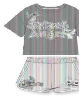 Kids Disney Stitch & Angel 2pc Shirt & Shorts Set