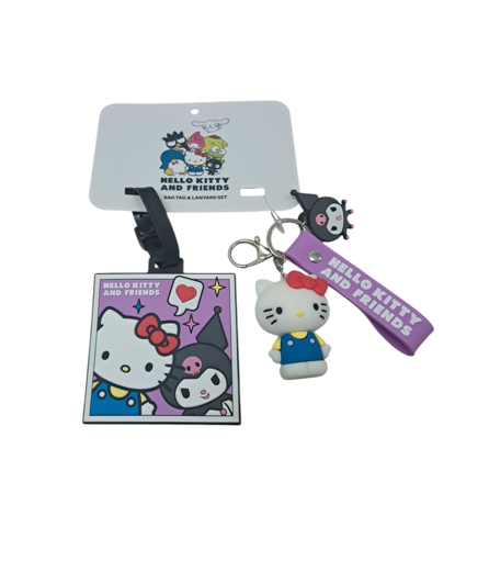 Hello Kitty & Kuromi Luggage Tag w/ Keychain & Charm