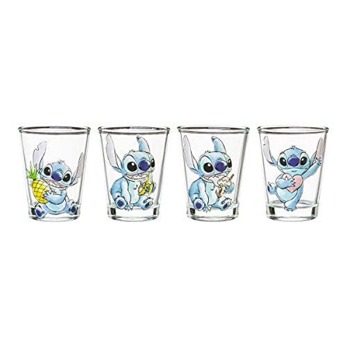 Silver Buffalo Disney Classic Mickey Mouse 4 Pack Mini Glasses,  1.5 Ounces: Tumblers & Water Glasses