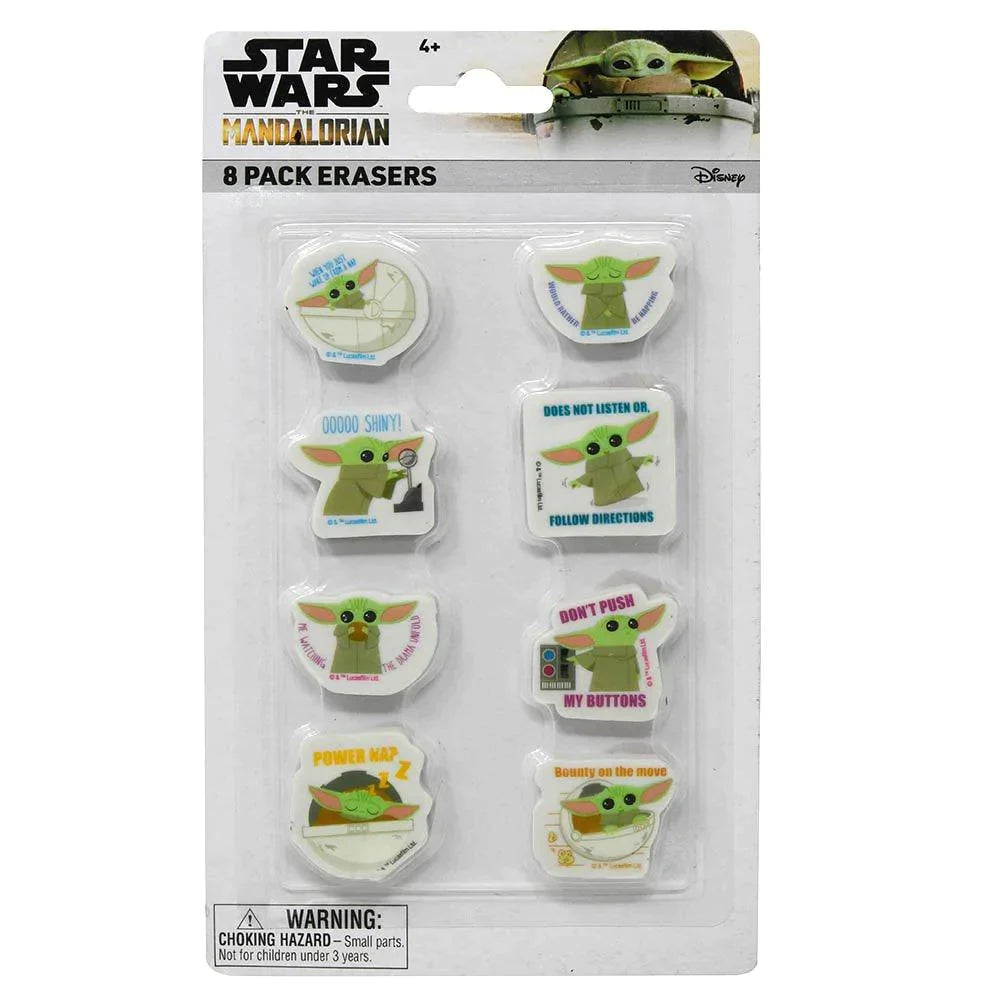 Mandalorian The Child 8pk Eraser on blister card