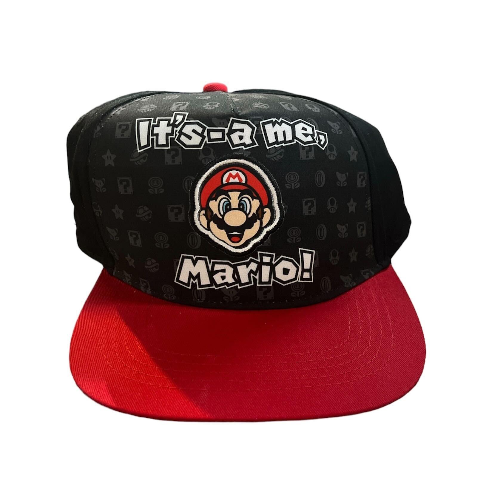 Mario Snapback Cap with Embroidered Logo