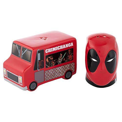 Marvel Deadpool & Food Truck Sculpted Ceramic Salt & Pepper Set