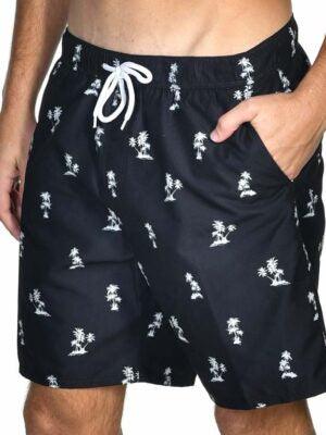 Men's Swim Trunks Black- Palm Island