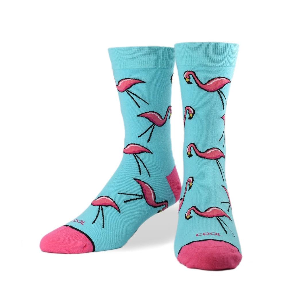 Mens Folded Crew - Flamingos