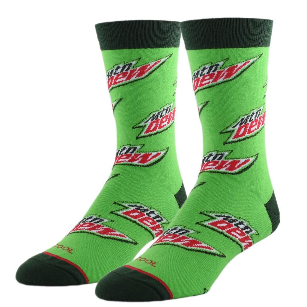 Mens Folded Crew - Mountain Dew All Over