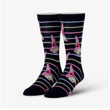 Mens Straight Crew- Surprised Patrick Stripes