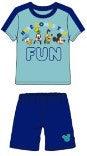 Mickey and Friends FUN 2Pc Shorts Set Boys 4-7, Blue