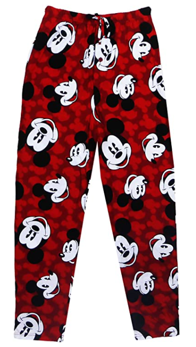 Mickey Mouse All Over Mens Printed Pajama Pant Red
