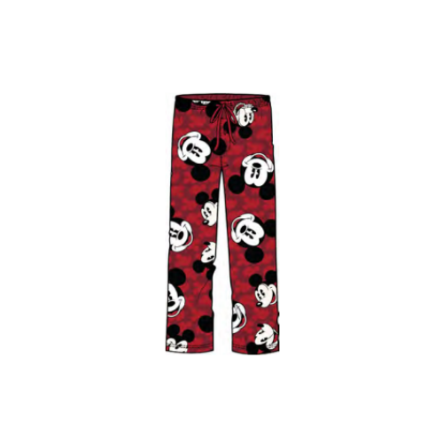 Mickey Mouse All Over Mens Printed Pajama Pant Red