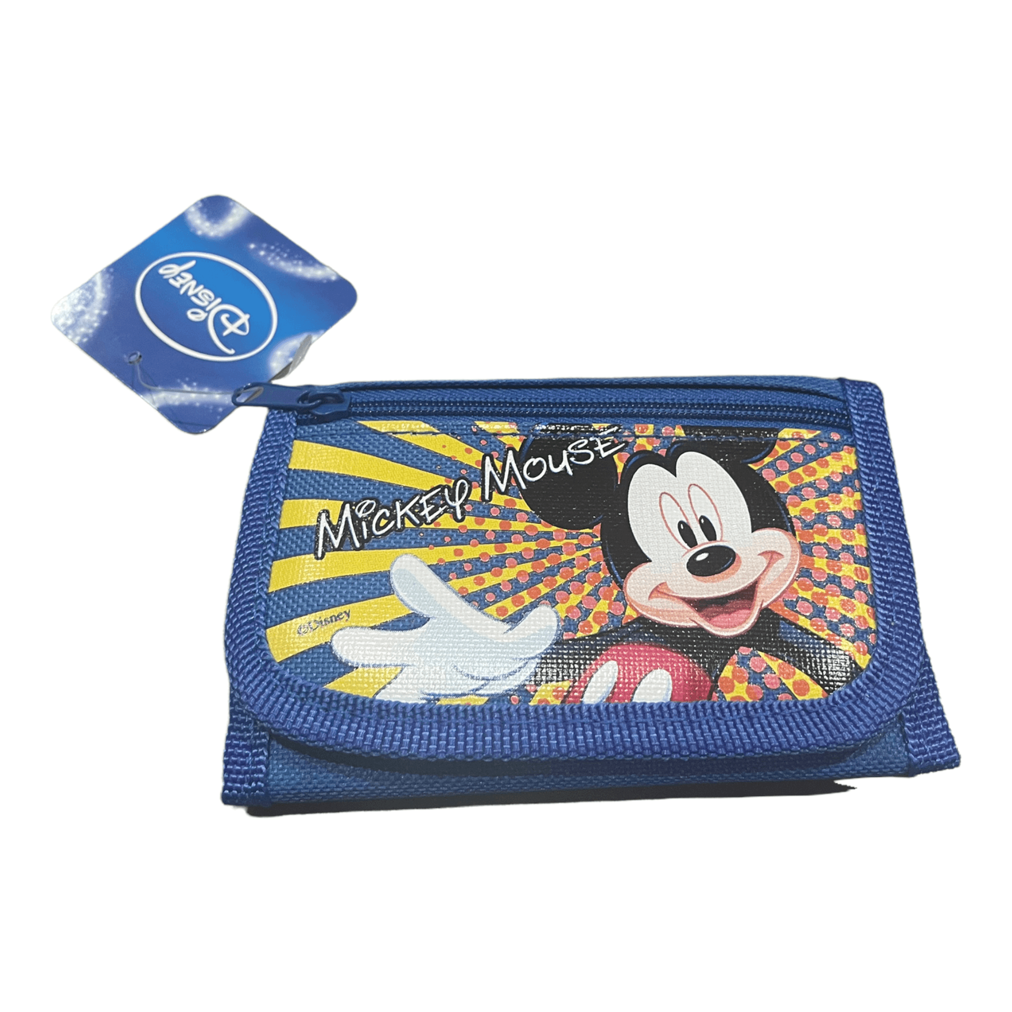 Mickey Mouse Character Blue Trifold Wallet