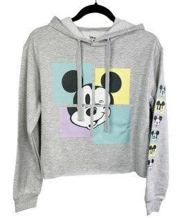 Mickey Mouse Juniors Cropped Fleece Hoodie