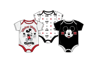 Mickey Mouse Red And Black Bodysuit (Pack of 3)