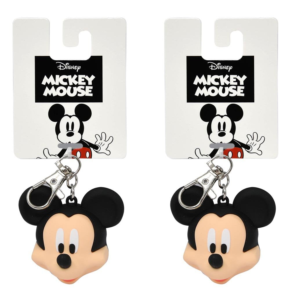 Mickey 3D Molded Rubber Keychain Charm with Clip