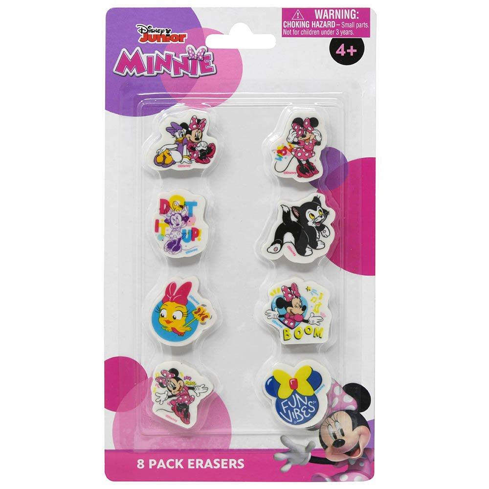 Minnie 8pk Eraser On Blister Card