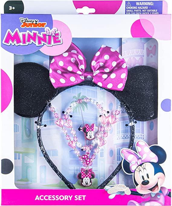 Minnie Ear Shaped Headband & Necklace Set in Box