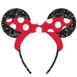 Minnie Ears Headband with Knotted Bow Red