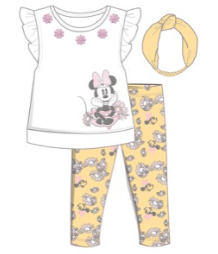 Minnie Girls Fashion Leggings and Shirt Set Yellow
