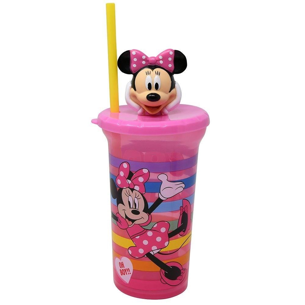 Minnie Mouse 16 ounce Bottle with a Built in Straw