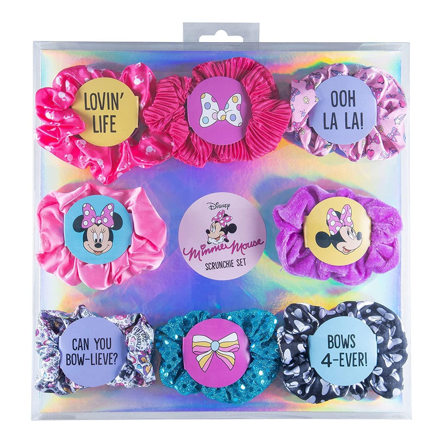 Minnie Mouse 8 Pcs Assorted Hair Scrunchies- Hair Accessories