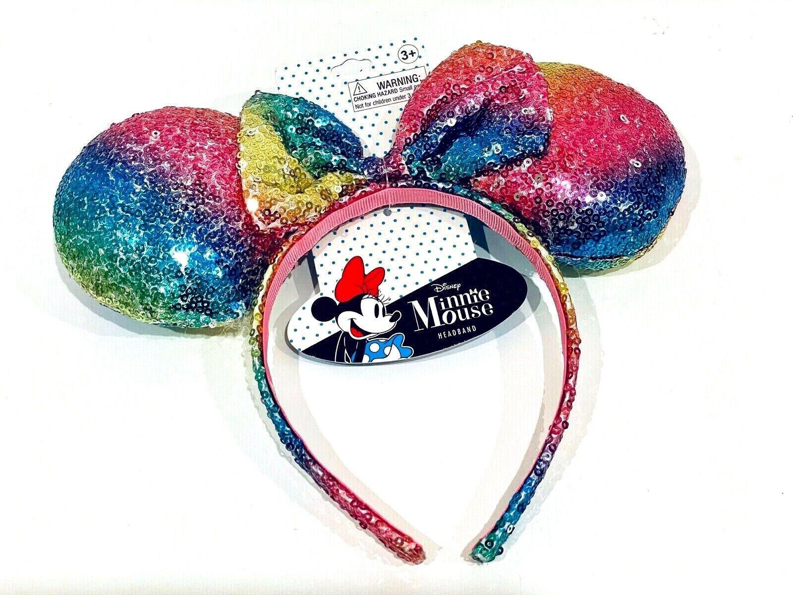 Minnie Mouse Rainbow Sequin Ears Headband