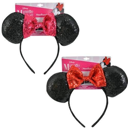 Minnie Mouse Sequin Ears with Sequin Bow