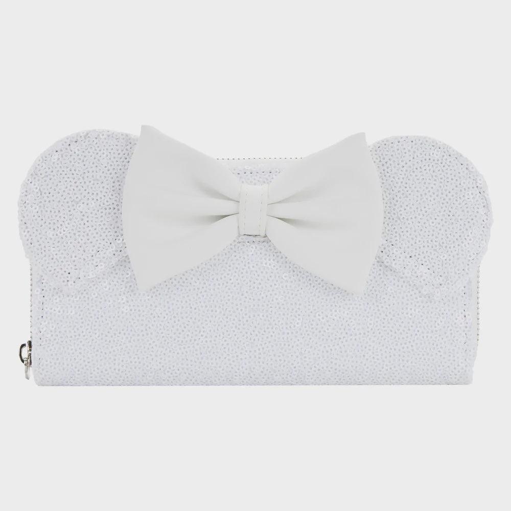 Minnie Mouse Sequin Wedding Zip Around Wallet