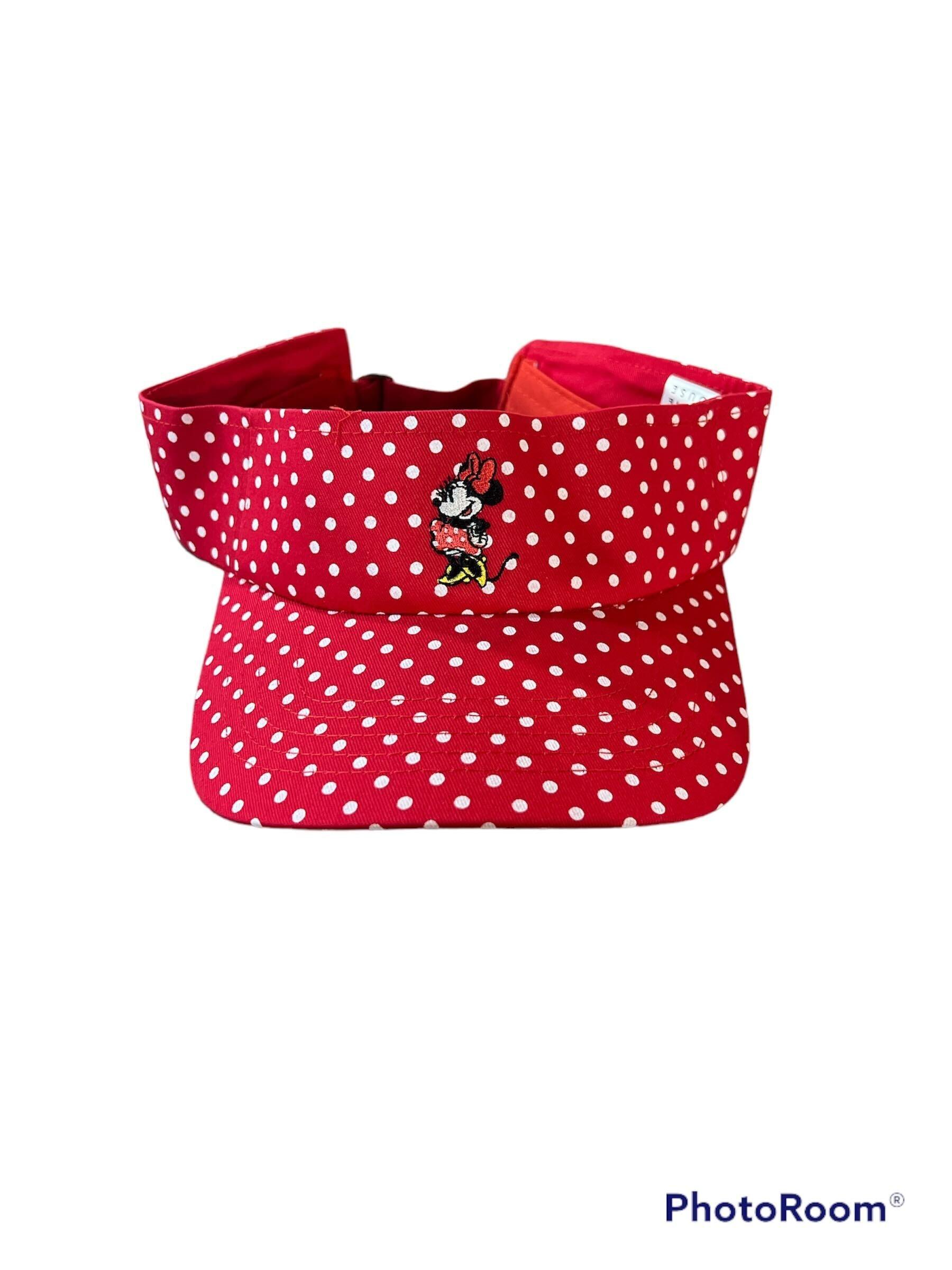 Minnie Polka Dot Red Visor Hat