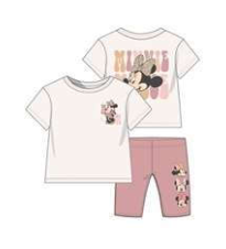 Disney Minnie Mouse Pink Shirt & Biker Shorts Set