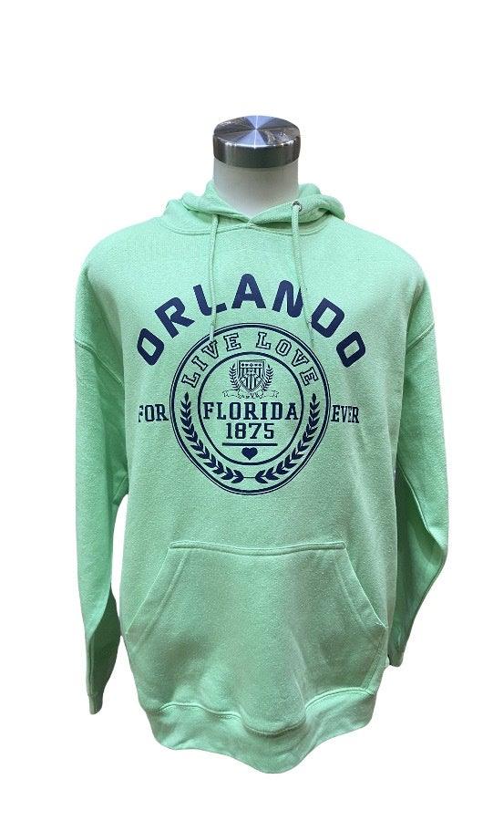 Mint Green Orlando Florida Pullover Hoodie