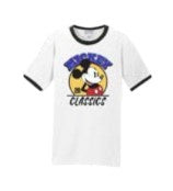 Mickey Mouse Adult Ringer Tee White