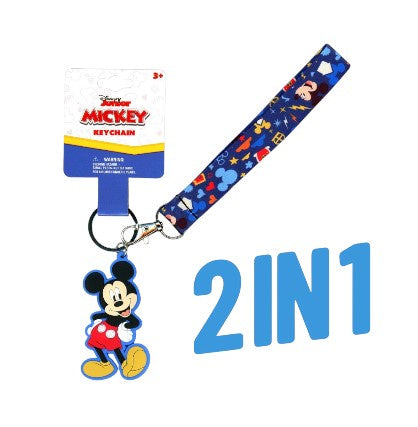 Mickey Lanyard with Rubber Keychain