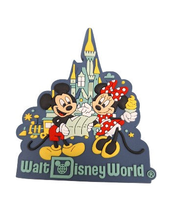 Mickey & Minnie Castle Blue Magnet