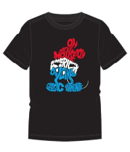 Adult Disney Mickey Mouse Letter USA Black T-Shirt