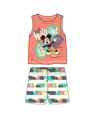 Disney Mickey Baby Boys 2Pc Short Set Orange