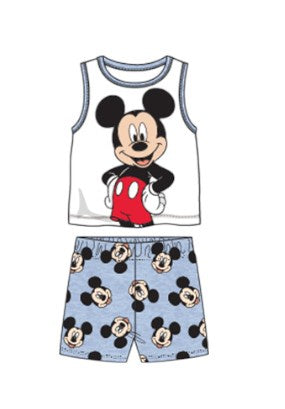 Disney Mickey Standing Baby Boys 2Pc Short Set White